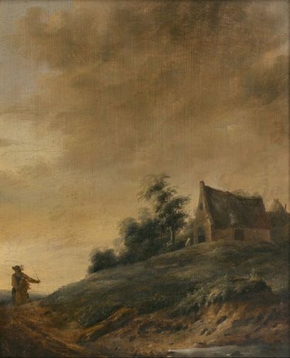 Attribué à Jan WOUWERMANS (Haarlem 1629-id. 1666) 

Cavalier sur un chemin, dans...