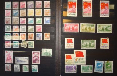 TOUS PAYS 

Ensemble de timbres neufs et oblitérés contenu dans 4 classeurs, 1 dossier...