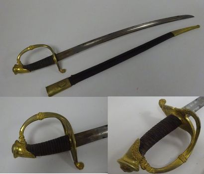 null Sabre d'Officier d'Infanterie, modèle 1821.

Garde à deux branches en bronze...