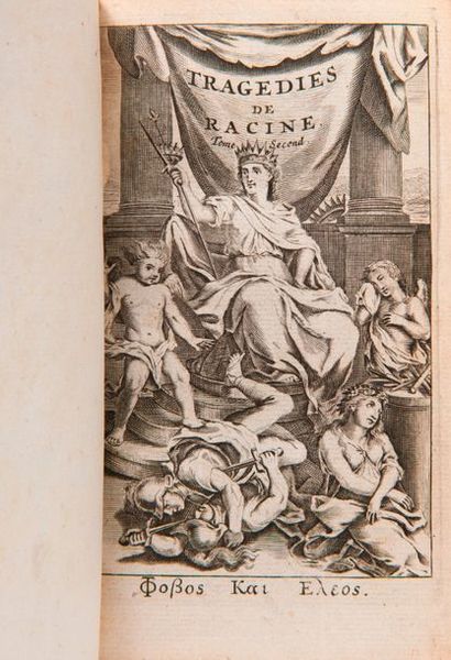 RACINE 

Œuvres. 

Amsterdam, chez Abraham Wolfgang, 1690, 

2 vol. in-12, vélin...
