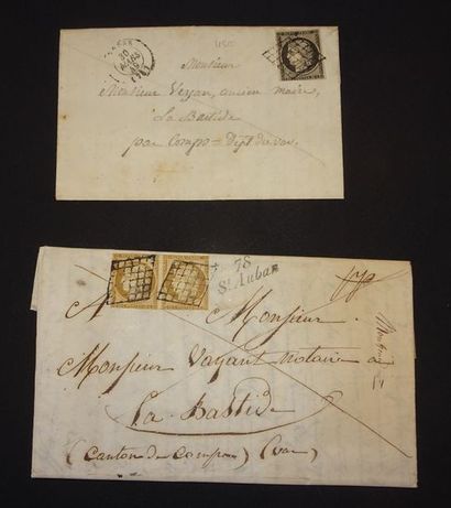 FRANCE, Période 1849 / 1900 

Petit lot de lettres, quelques bonnes pièces, dont...