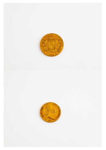 France 

Pièce de 20 francs or, Louis XVIII, 1818 Paris. 

Poids : 6,4 g. 

Rayures,...