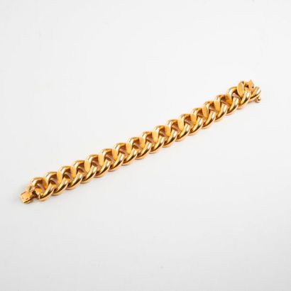 Bracelet articulé en or jaune (750) à importante...