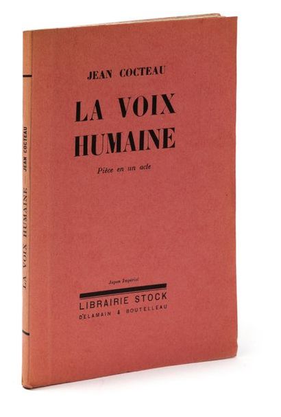 COCTEAU Jean (1889-1963) 
La Voix humaine.
Pièce en un acte.
Paris, Libraire Stock,...