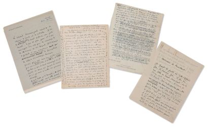 COCTEAU Jean (1889-1963) 
Ensemble de documents autographes au sujet de l'interdiction...
