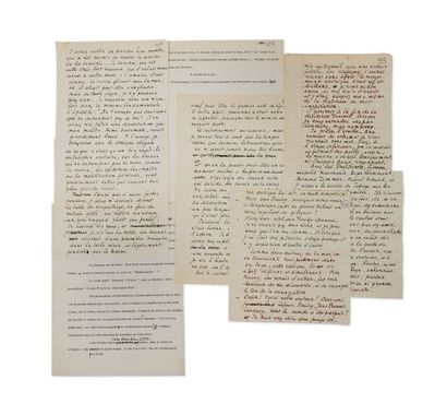 PAGNOL MARCEL (1895-1974) Topaze. Manuscrit partiel de la préface. 13 pages in-4....