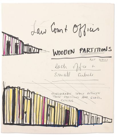 WELLES ORSON (1915-1985) 
Projets, notes et croquis pour les décors de son film «Le...