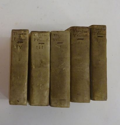 null Le théâtre de CORNEILLE.

5 volumes.

1701, Edités à Amsterdam chez Henry Desbordes.

Reliures...