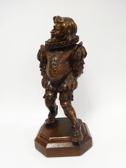Victor AIMONE (XIXème-XXème) 

Le Bouffon du Roi. 

Sculpture en bois. 

Signée sur...