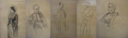 Louis SABATTIER (1863-1935) 

Six études de personnages.

Dessins au crayon et fusain.

Certains...