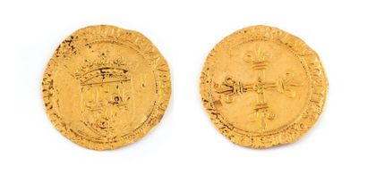 null Charles VIII (1483-1498)
Ecu d'or au soleil. Troyes.
D.575.
Légère trace de...