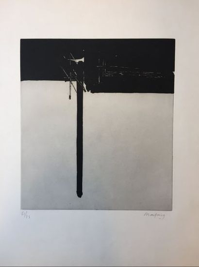 André MARFAING (1925-1987) 

Composition. 

Eau-forte sur papier. 

Signée en bas...