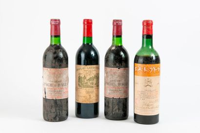 null Quatre bouteilles de vin comprenant : 

- Château Mouton Rothschild, 1965.

Réserve...