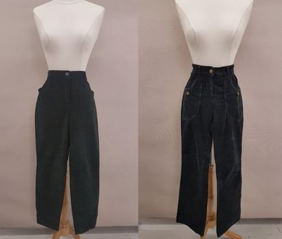 DOLCE & GABBANA , VALENTINO Lot comprenant : 

- DOLCE & GABBANA 

Pantalon droit...