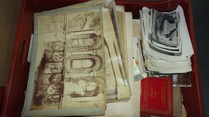 null Mannette de photos d'éditions et cartes postales sur différents sujets, XIXème-XXème...