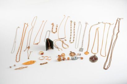 null Lot de bijoux fantaisie divers dont colliers, bracelets, bagues.... 

Accidents,...