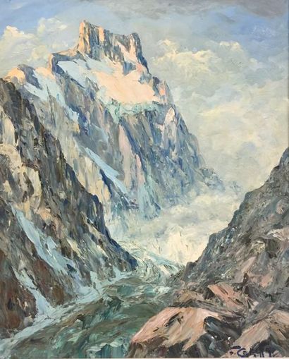 Francis CARIFFA (1890-1975) 

Vue de montagnes dans les Hautes-Alpes. 

Huile sur...