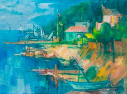 José PALMEIRO (1901/03-1984) 

Antibes, 1972. 

Huile sur toile. 

Signée et datée...