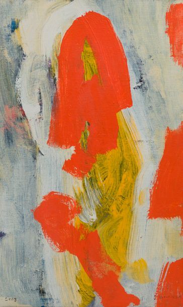 Wanda DAVANZO (1920-2017) 

Composition. 2003. 

Huile sur toile. 

Signée en bas...