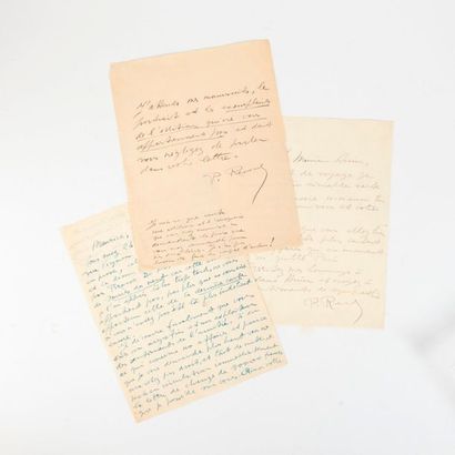 Pierre REVERDY (1889-1960) 

3 lettres autographes signées de la main de Pierre Reverdy....