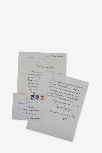 PAGNOL MARCEL (1895-1974) 

Lettre autographe à Jean LESTRADE, du 12 novembre 1963,...