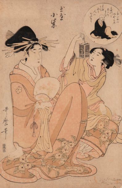 Kitagawa Utamaro (1753? - 1806) 

Oban tate-e de la série sans titre Rokkasen, les...