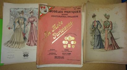null Ensemble de planches lithographiées :

- "La Mode Parisienne". Modèles pratiques...