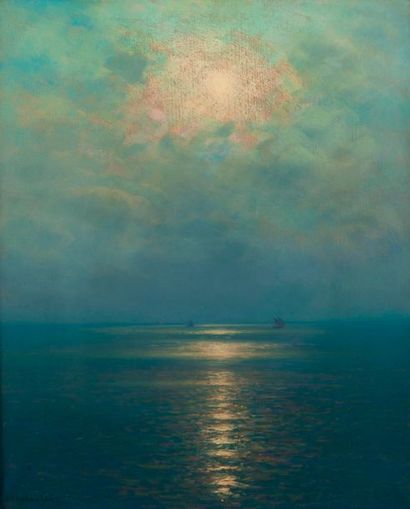 Arsène CHABANIAN (1864-1949) 

Clair de lune sur la mer.

Pastel.

Signé en bas à...