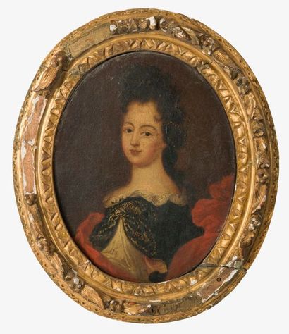 ECOLE FRANÇAISE DU DÉBUT DU XVIIIÈME SIÈCLE 

Portrait d'une jeune femme en buste,...