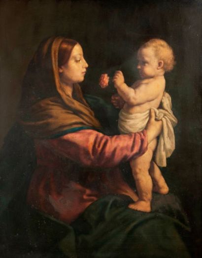 D'après Simone CANTARINI (Pesaro 1612 – Bologne 1648) 

Vierge à l’enfant dit aussi...