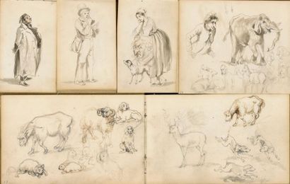 ECOLE FRANCAISE DU XIXème siècle 

Petit album de dessins, études et caricatures...