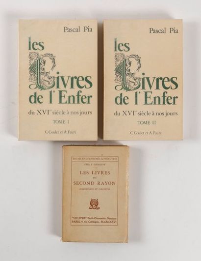 PIA (Pascal) Les livres de l'enfer.
Paris, Coulet & Faure, 1978, 2 vol. in-8, br....