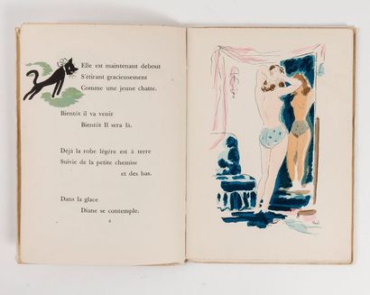 B. (Philippe de) Le cahier d'amour.
Paris, 1944, in-4, br. couv. impr.
Avec 6 gravures...