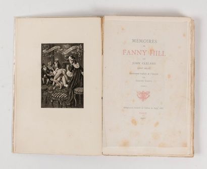 CLELAND (John) 
Mémoires de Fanny Hill.
Traduit de l'anglais par Isidore Liseux.
Réimpression...