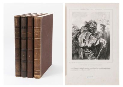 Paul Gavarni (1804 - 1866) 

Recueils de gravures de personnages divers.

4 vol.,...