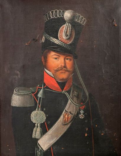 ECOLE FRANÇAISE du premier tiers du XIXème siècle 

Portrait d'officier (capitaine...