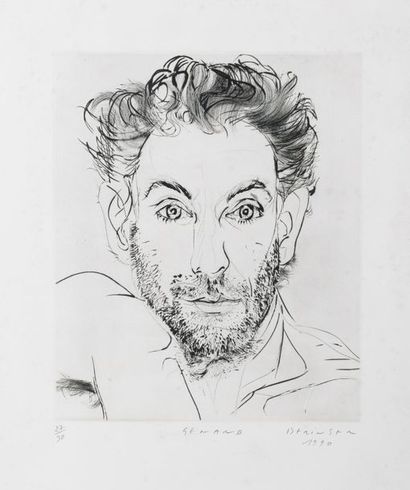 Gérard BERINGER (1947) 

Gérard, autoportrait, 1990.

Pointe sèche.

Signée et datée...