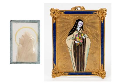 Gabriel ARGY-ROUSSEAU (1885-1953) 

Vierge en prière.

Bas-relief rectangulaire en...