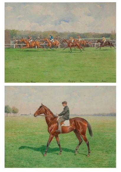 Marie Joseph Ernest LENAIL (XIXème - Début XXème siècle) 

Lot de deux aquarelles...