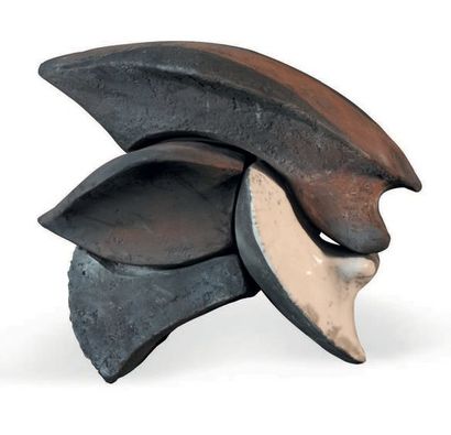 CAPRON Louis (né en 1989) Beicino, 2018
Sculpture figurant un masque à assemblage...
