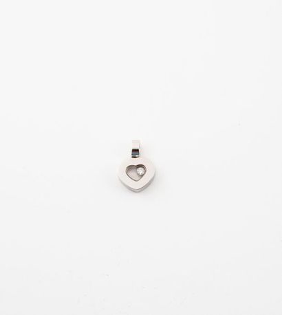 CHOPARD, Happy Diamonds Icon 

Pendentif coeur en or gris (750) retenant un petit...