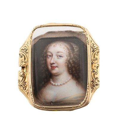 Attribué à Jean I PETITOT (Genève 1607-Vevey 1691) Portrait de Anne-Marie Louise...