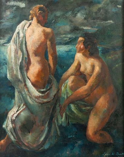 Jean Isy de Botton (1898-1978) Deux baigneuses, 1932.
Huile sur toile.
Signée et...