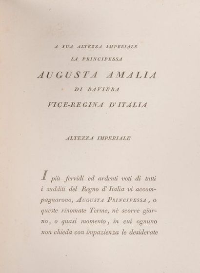 ARICI (CESARE). L'Augurio, idillio. Padoue, Nicolo
Zanon Bettoni, 1811. In-folio,...