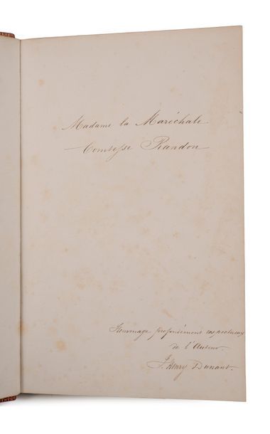 DUNANT (HENRY). Un Souvenir de Solferino. Genève, Imprimerie Jules-Guillaume Fick,...