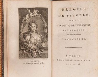 MIRABEAU. Élégies de Tibulle, suivi de Contes et nouvelles. Paris, s.n., an VI -...