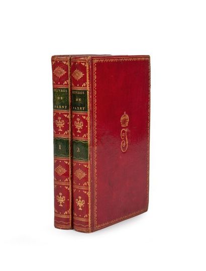 PARNY (Evariste). OEuvres diverses. Paris Debray, 1802. 2 volumes in-12, maroquin...