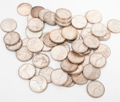 FRANCE

Lot de pièces en argent (950) 5 Francs...
