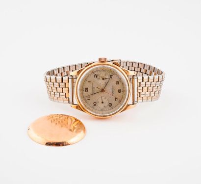 null Chronographe Suisse 

Montre bracelet d'homme. 

Boîtier rond en or jaune (750)....