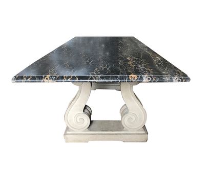 Grande table à plateau rectangulaire en marbre...